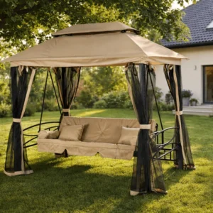 Huśtawka Ogrodowa CARMEN Beżowa/Czarna