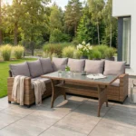 Zestaw Mebli Ogrodowych 2w1 COMODO Brązowy/Szary