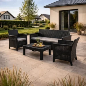 Zestaw Mebli Ogrodowych SAVIO Czarny